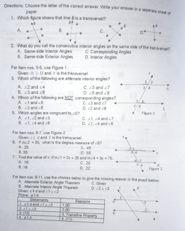 Multiple Choice, pick the closest possible answer