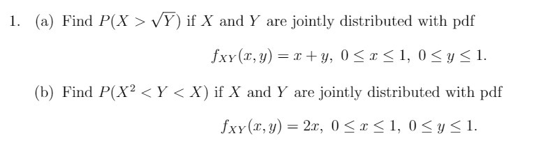 1. (a) Find P(X  style=