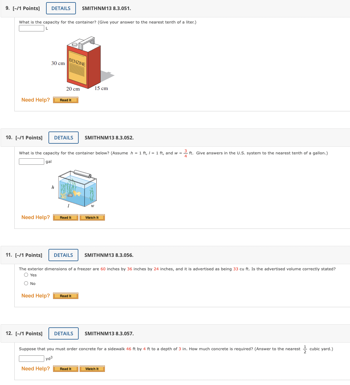 1. [-/1 Points] DETAILS SMITHNM13 8.3.025. The