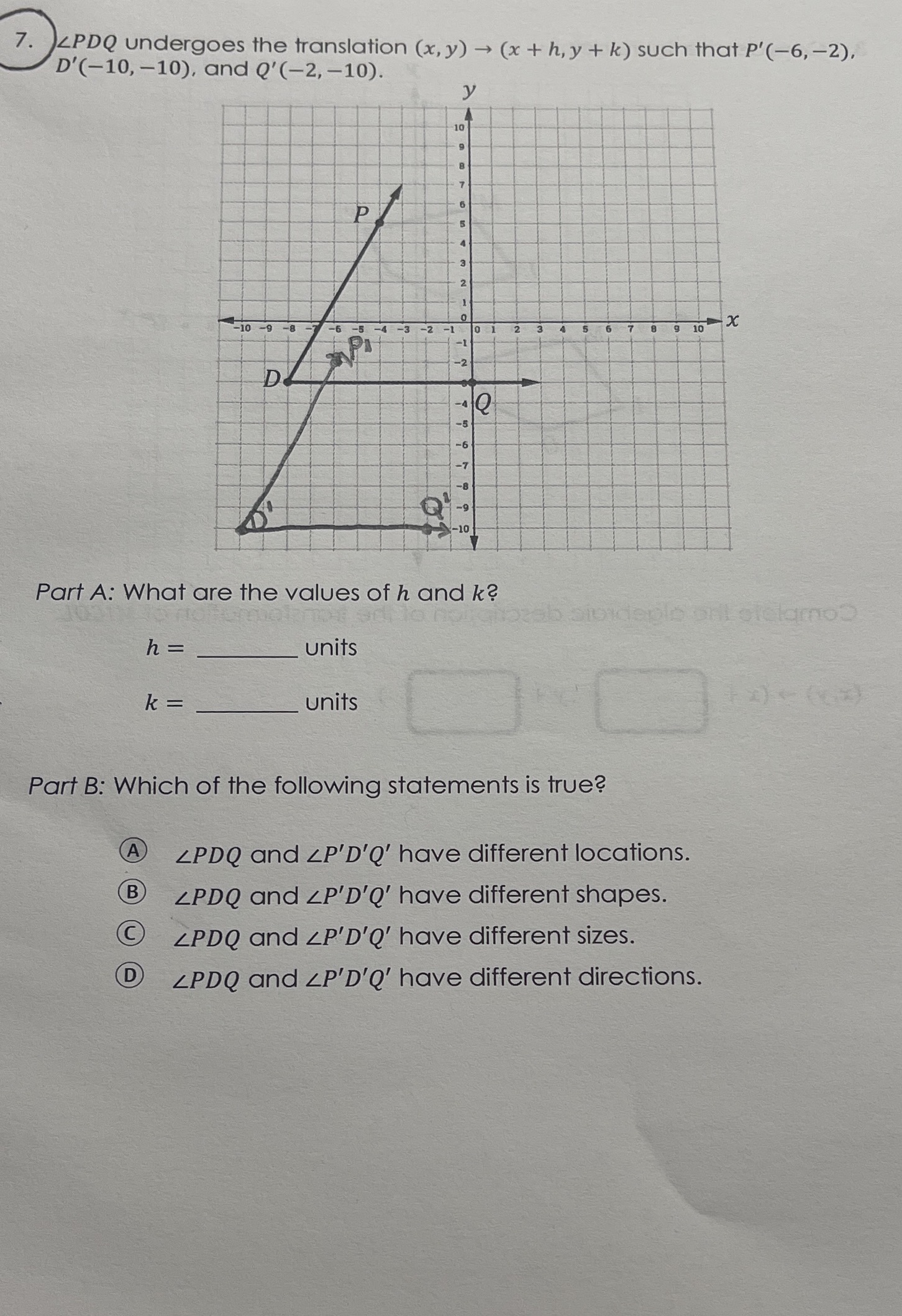 Hi! I need help with this question please. 7 .