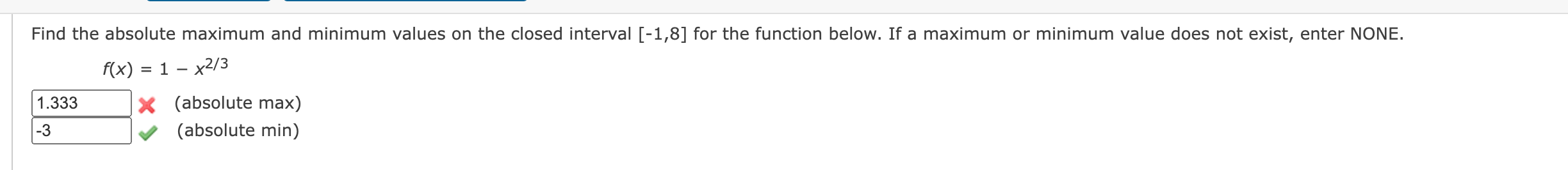 Find the absolute maximum and minimum values on
