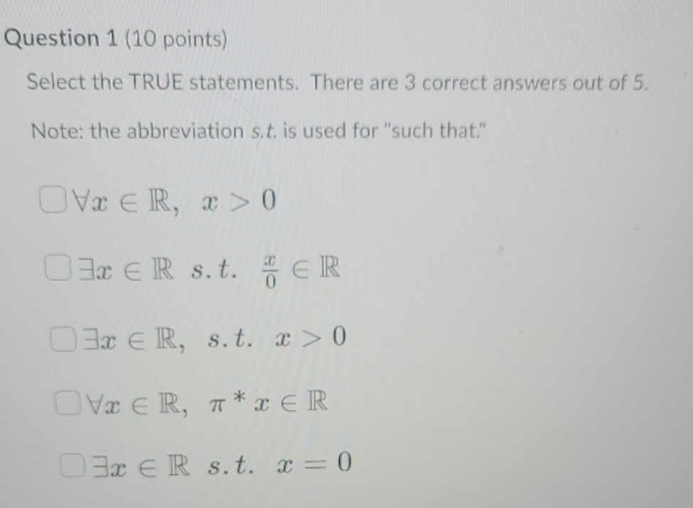 help please Question 1 (10 points) Select the
