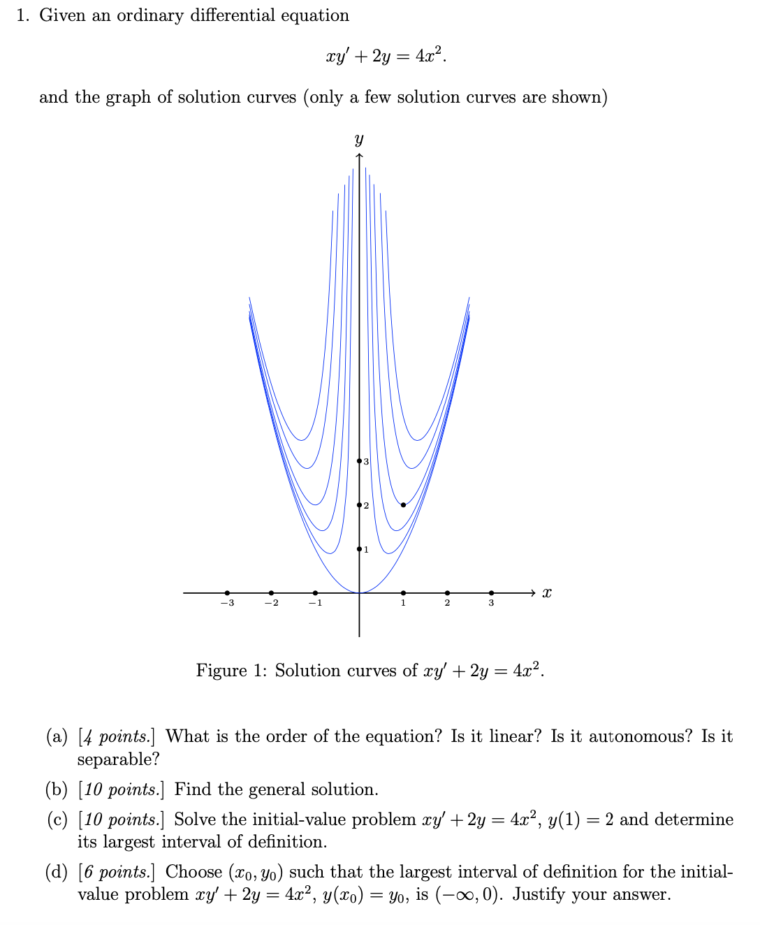 solve the following: 1. Given an ordinary