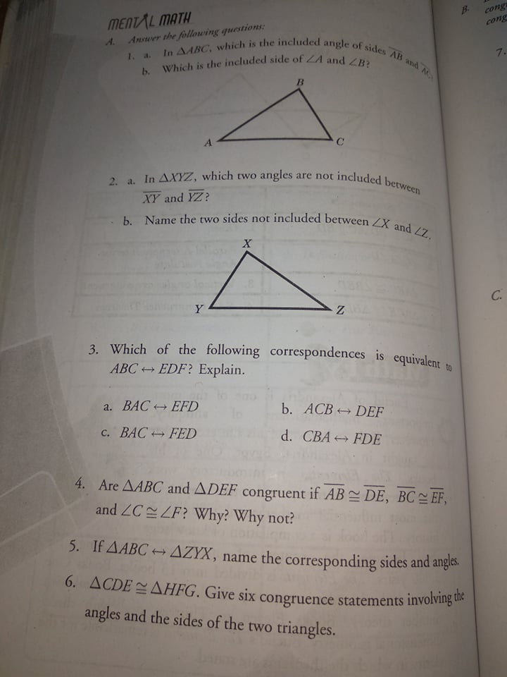 Please help thank you B. con MENTAL MATH cong A.