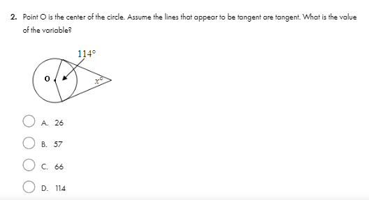 2. Point O is the center of the circle. Assume