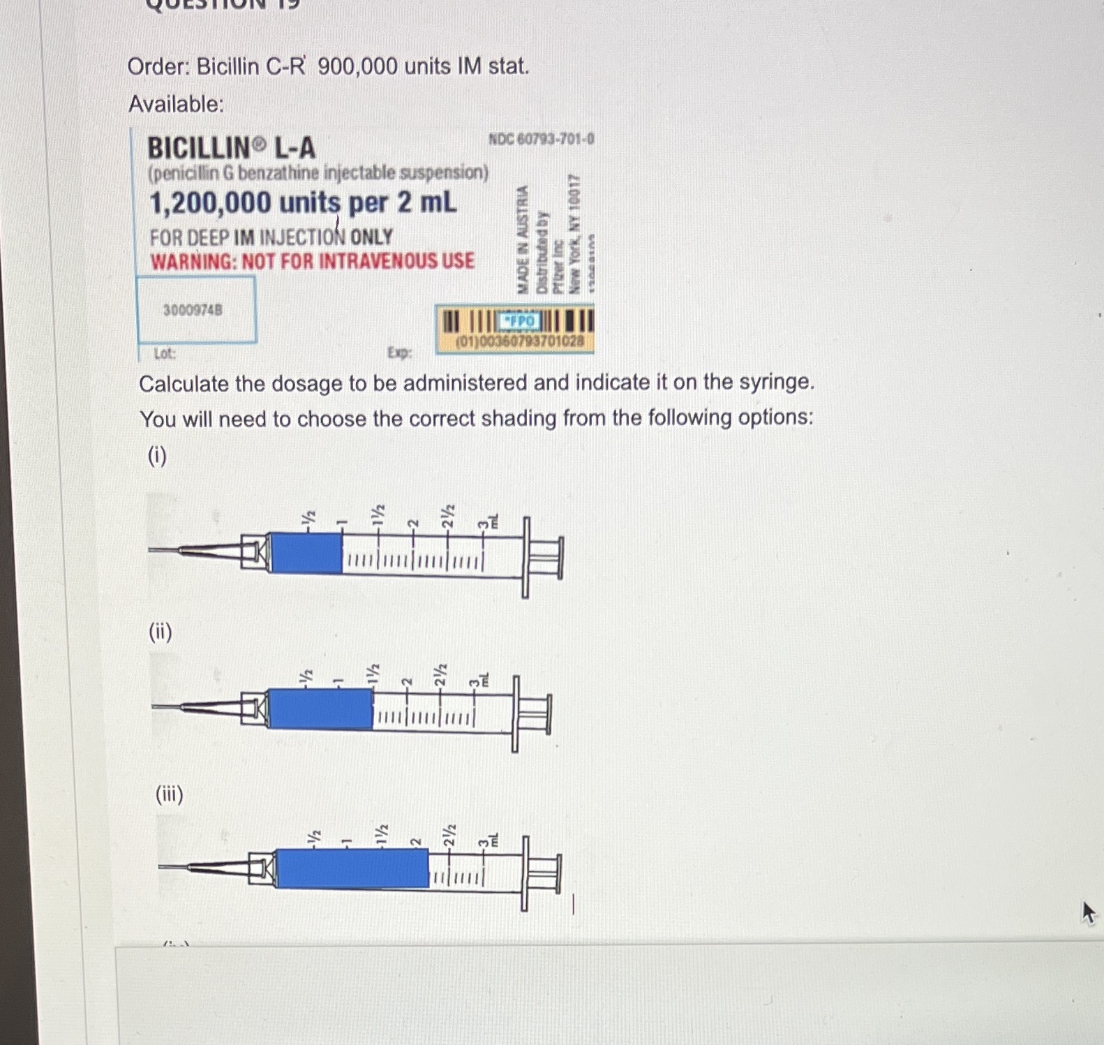 1) 1ml siringe(i)2)1.5 ml syringe(ii)3)2.7ml