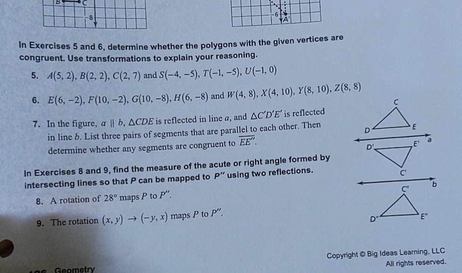 please help with 5, 6 & 7 In Exercises 5 and 6,