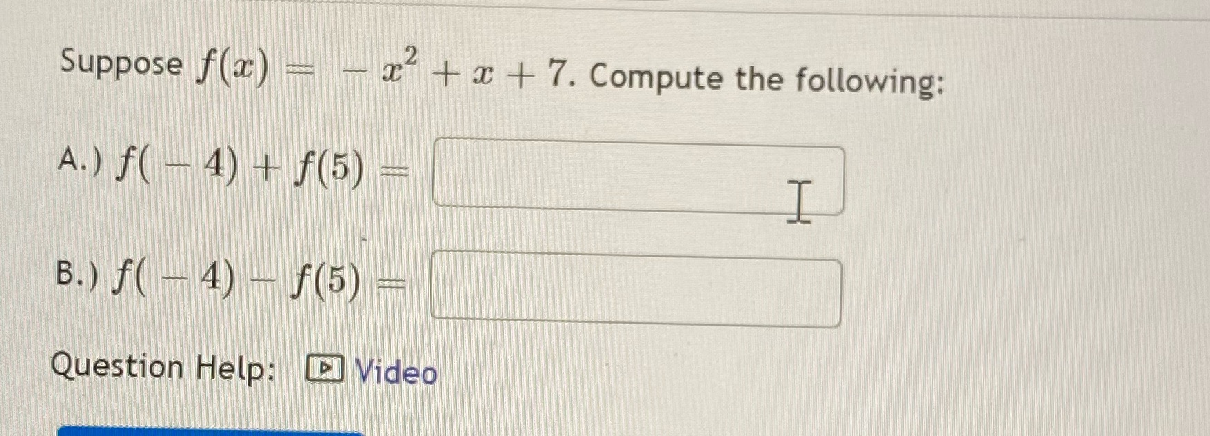 Compute the following. \f