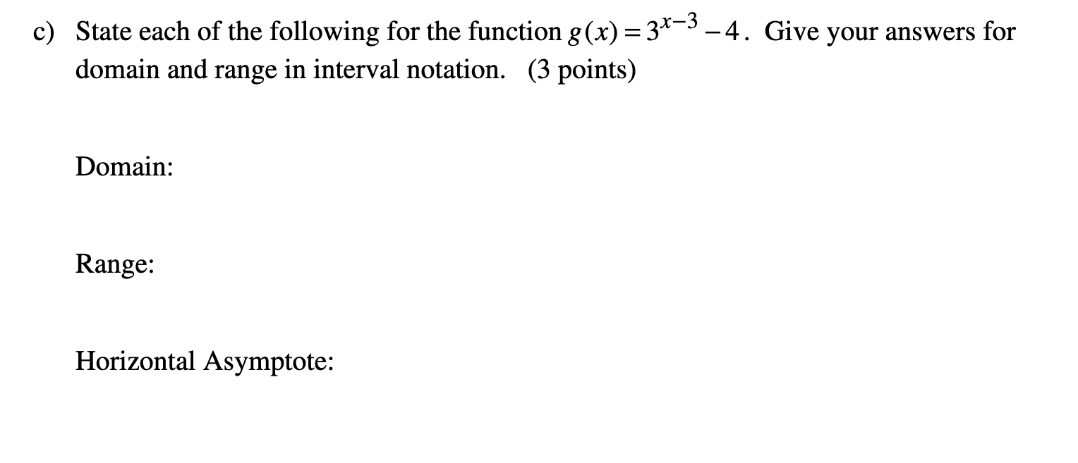b) Graph both the functions f (x) = 3x an_d g(x)