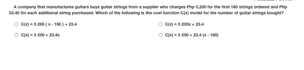 A company that manufactures guitars buys guitar