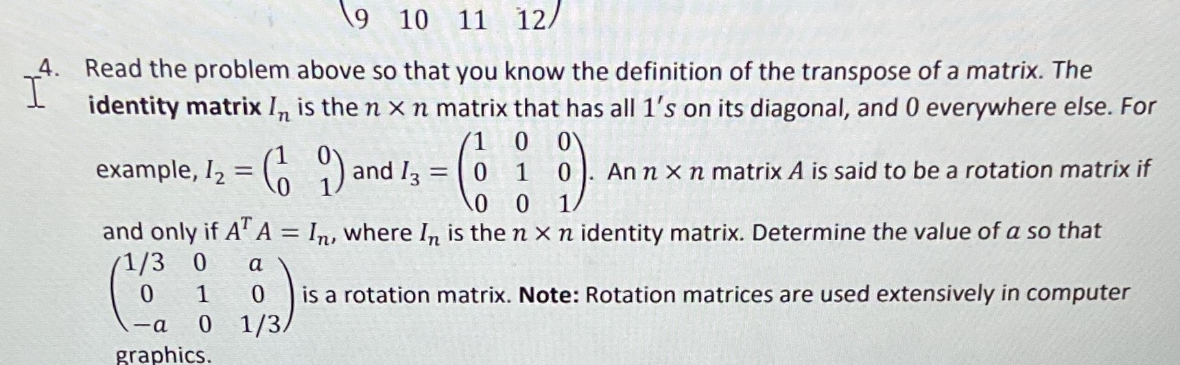 Need help with this 9 10 11 12/ 4. I Read the