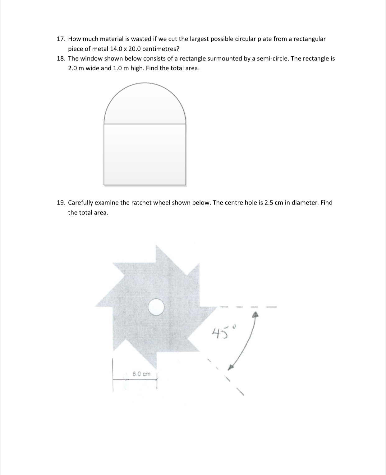 Surface Area Worksheet 10. 11. A sphere has a