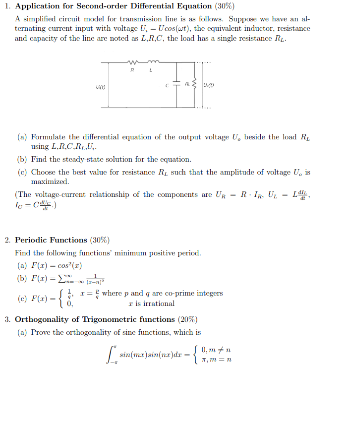 1. Application for Second-order Differential