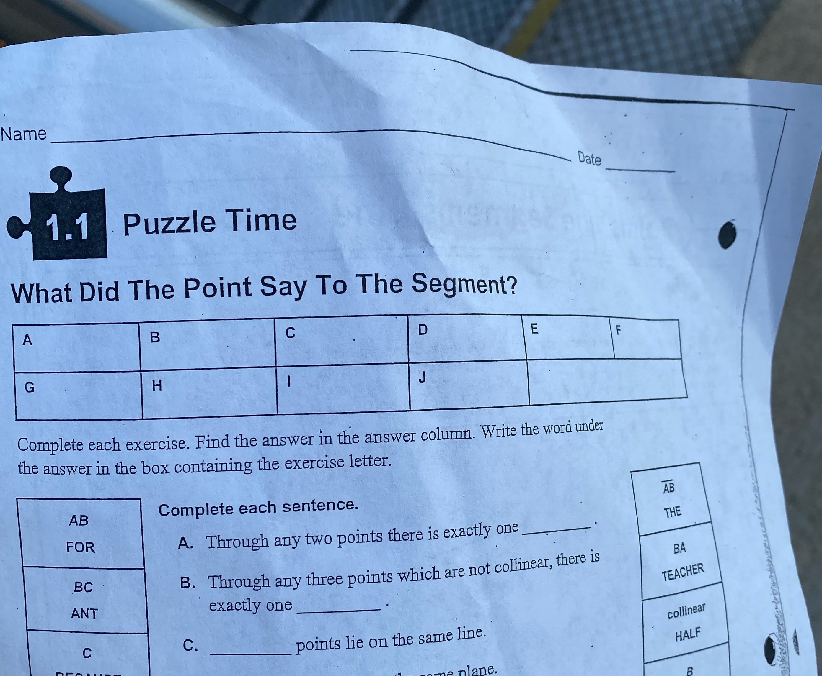 Complete each exercise. Find the answer in the