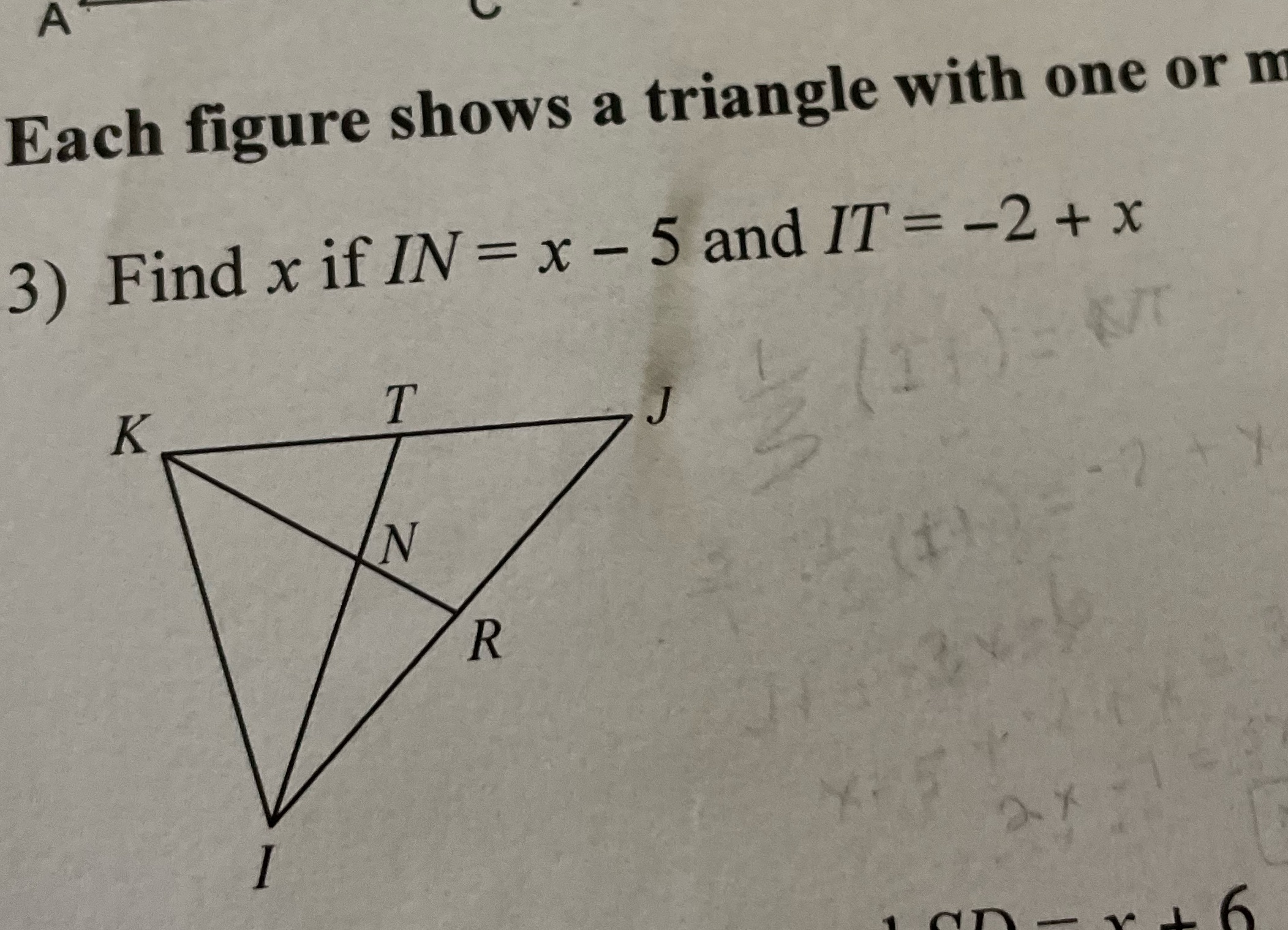 A Each figure shows a triangle with one or m 3)