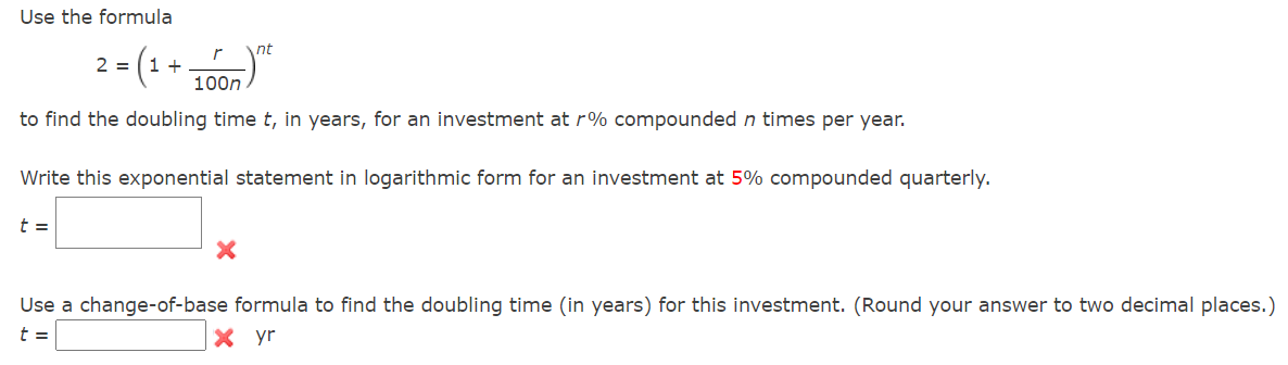 Use the formula fit 2 =(1+ ' ) 100\