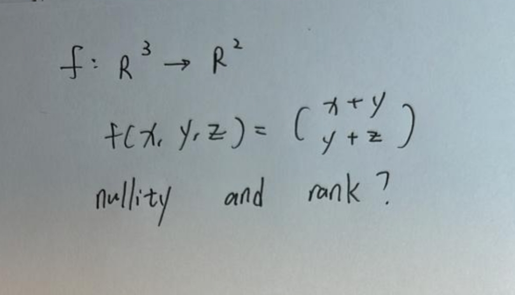 find rank and nullity please asap and correctly N