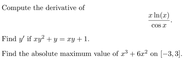Compute the derivative of 11:111(3:) coast:
