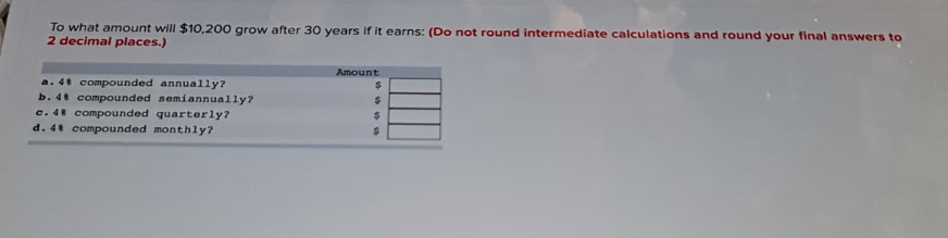 mathematics question To what amount will $10,200