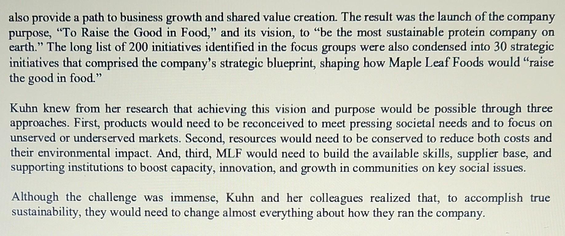 Mccain and Kuhn knew that defining a company