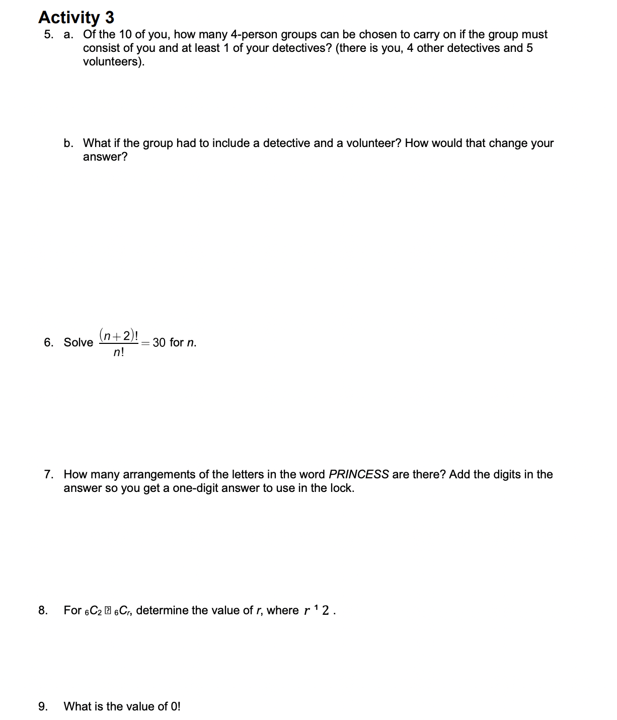 Permutations, Combinations and the Fundamental
