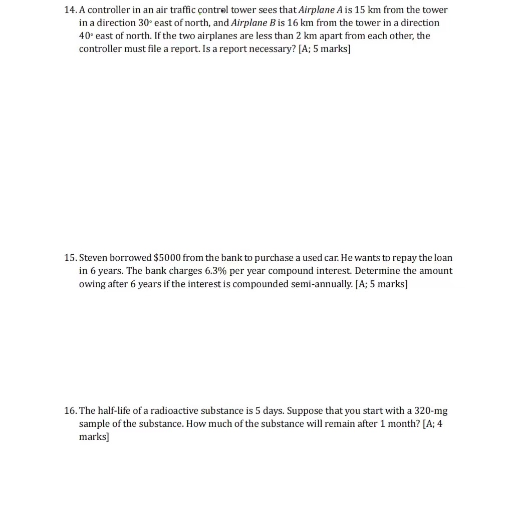 14. A controller in an air traffic control tower
