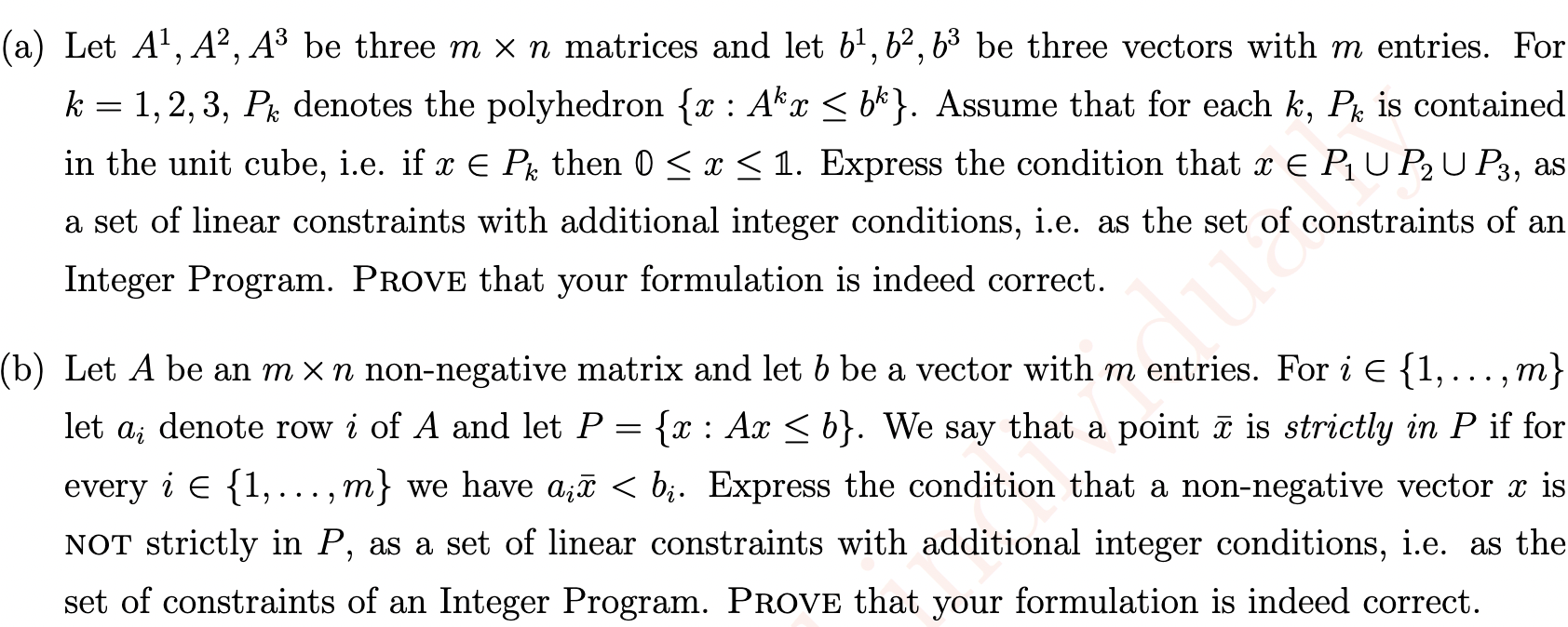 (a) ('3) Let 141,142,143 be three m X n matrices