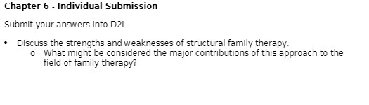 Chapter 6 - Individual Submission Submit your