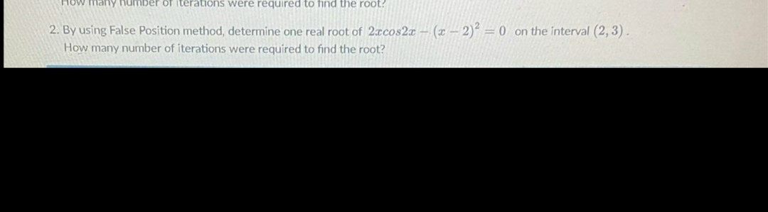 number of iterations were required to find the