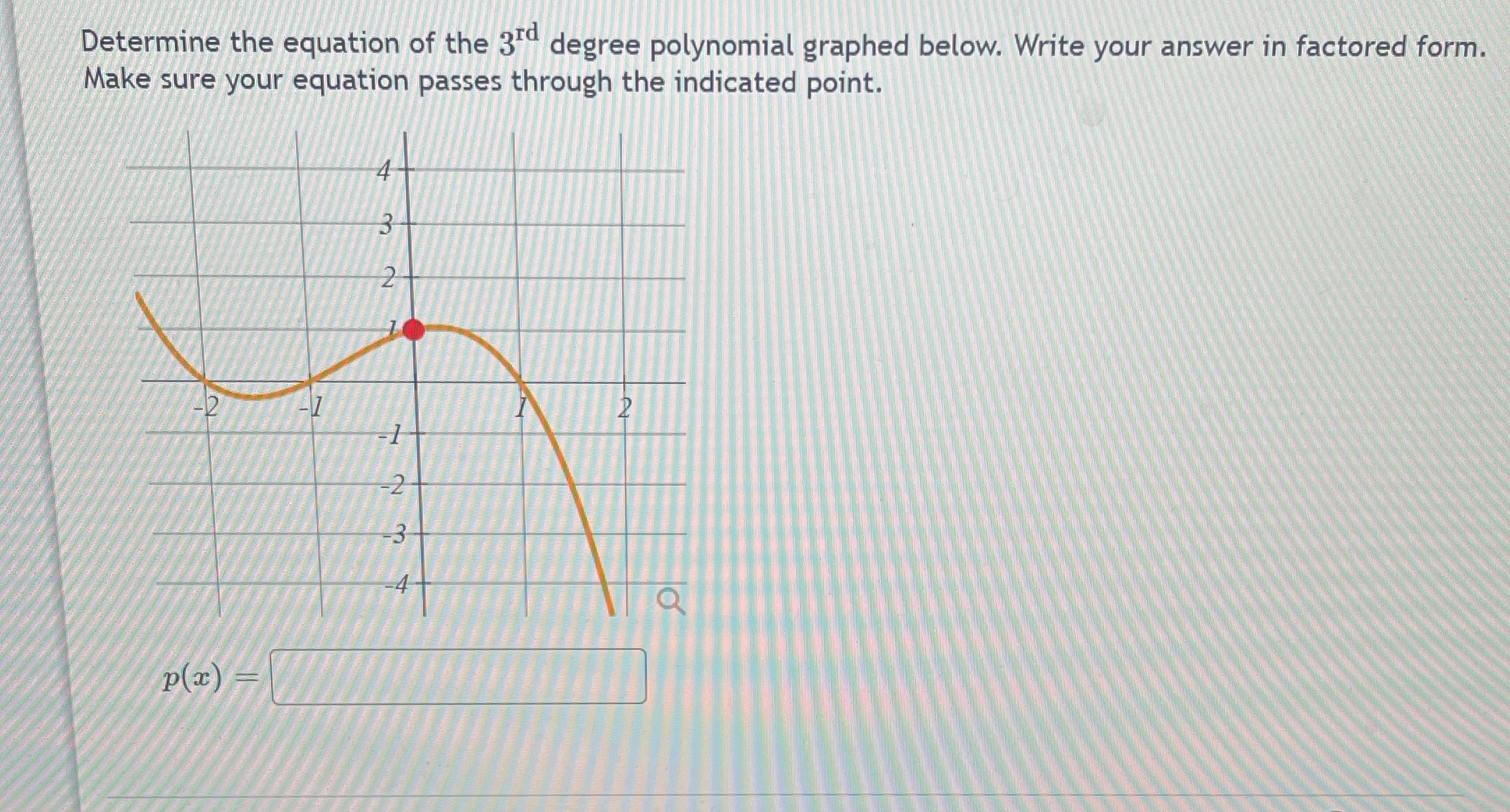 Determine the equation of the 3"" degree