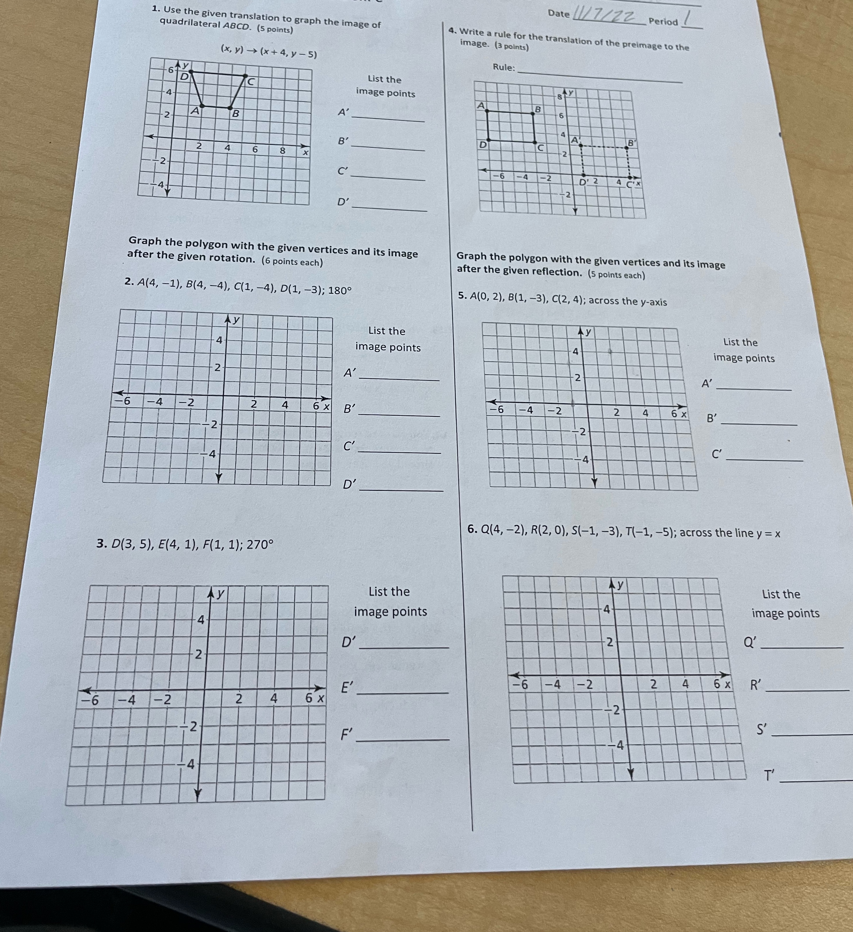 Show all work on a piece of paper please 1. Use