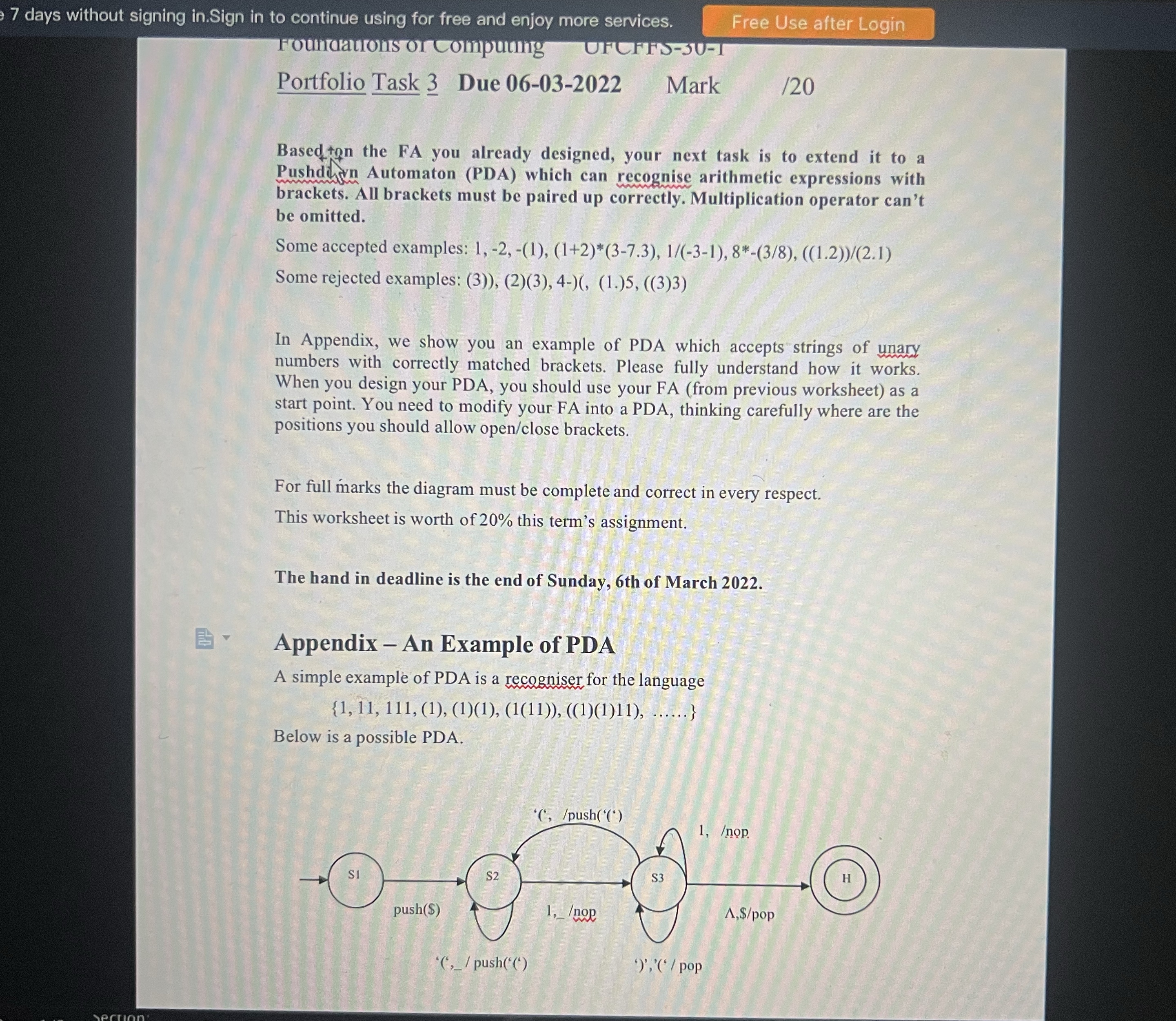 I'm sending in the other part of the task which