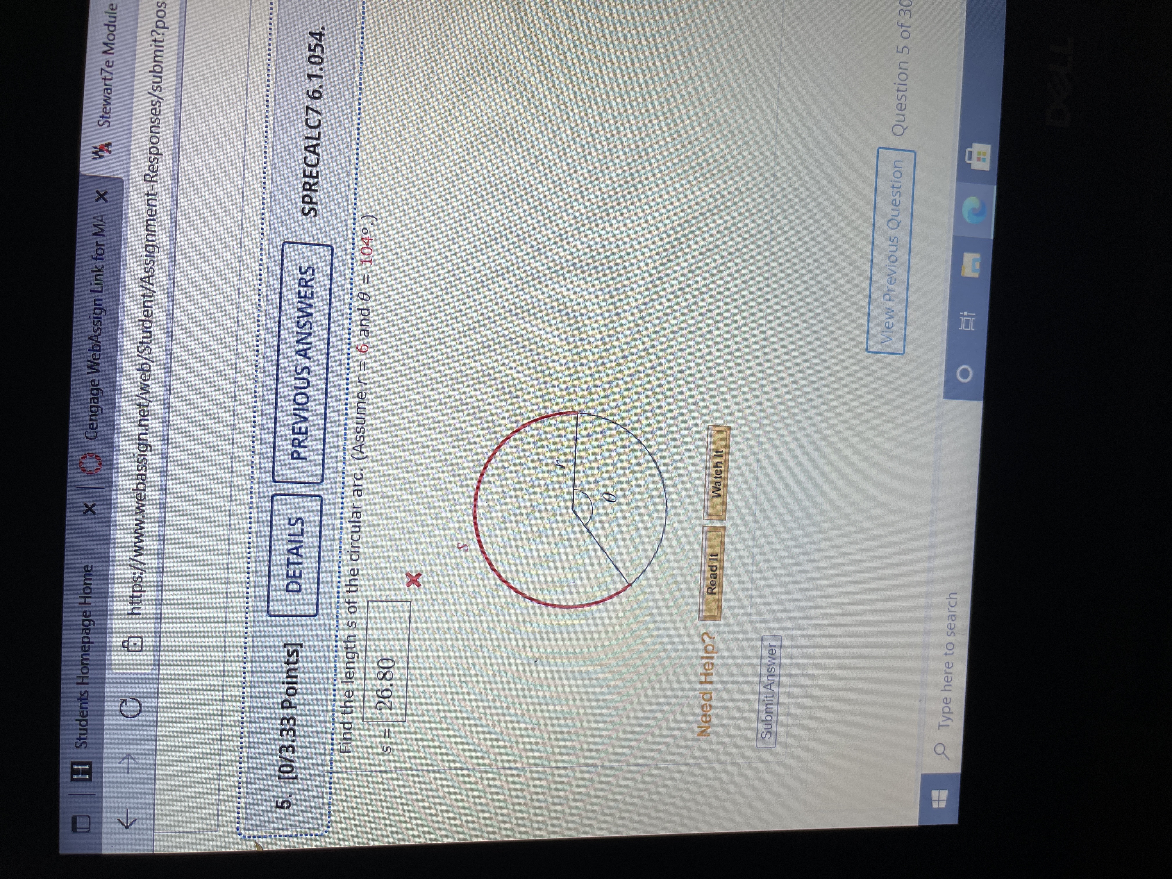H Students Homepage Home O Cengage WebAssign Link