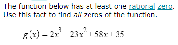 The function below has at least one rational