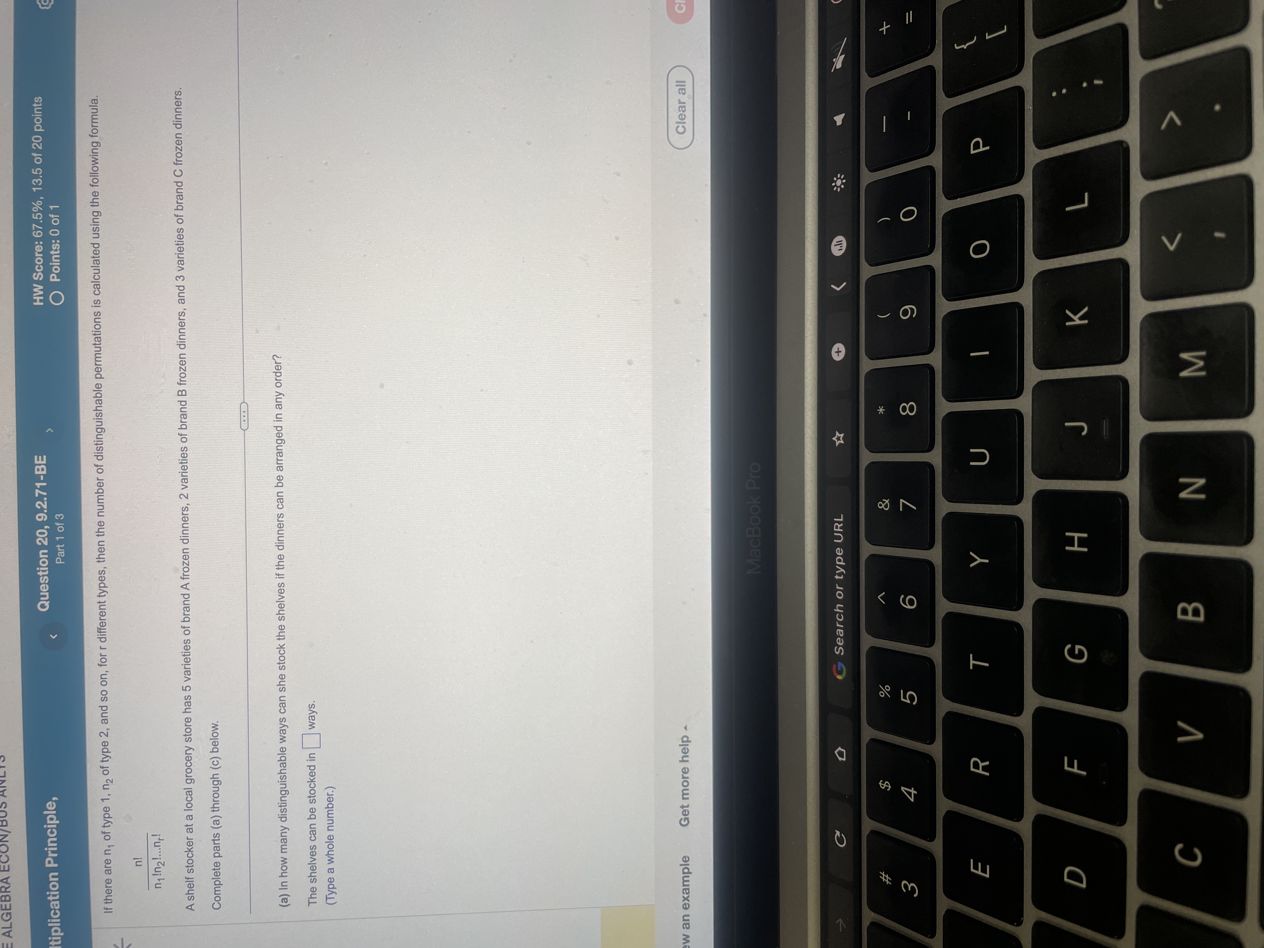 ALGEBRA ECO tiplication Principle, Question 20,