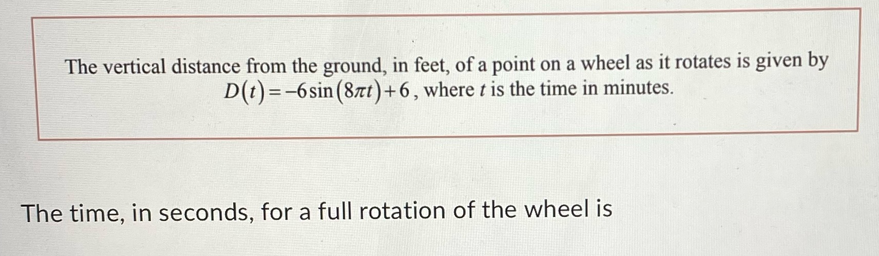 The vertical distance from the ground, in feet,
