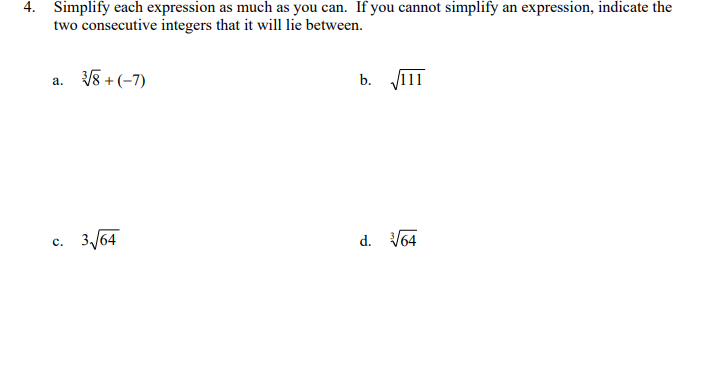 V18 49 f. e. V1004. Simplify each expression as