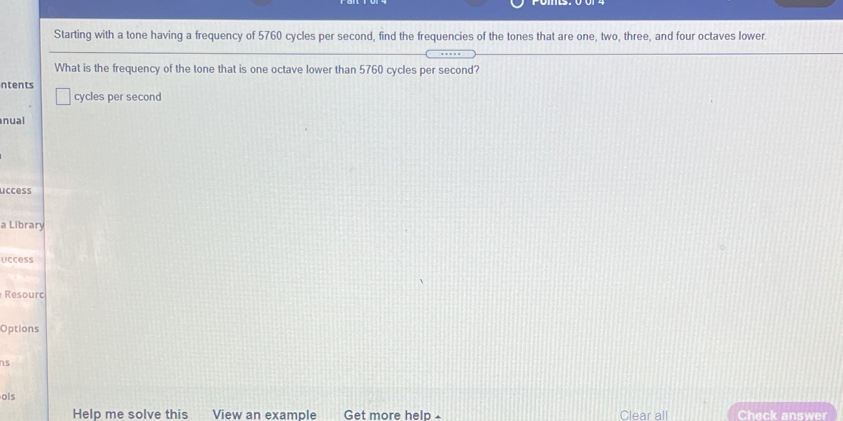 Starting with a tone having a frequency of 5760