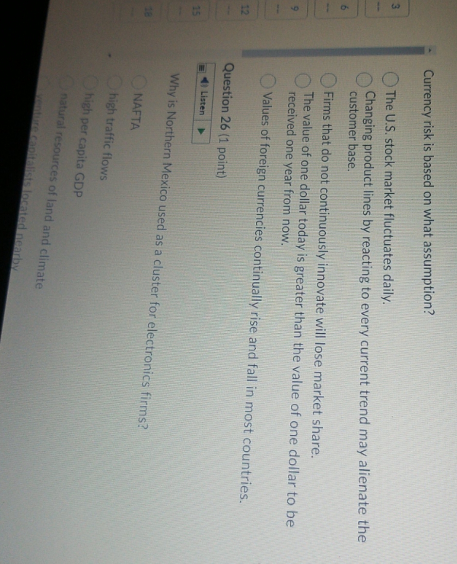 please answer this Currency risk is based on what