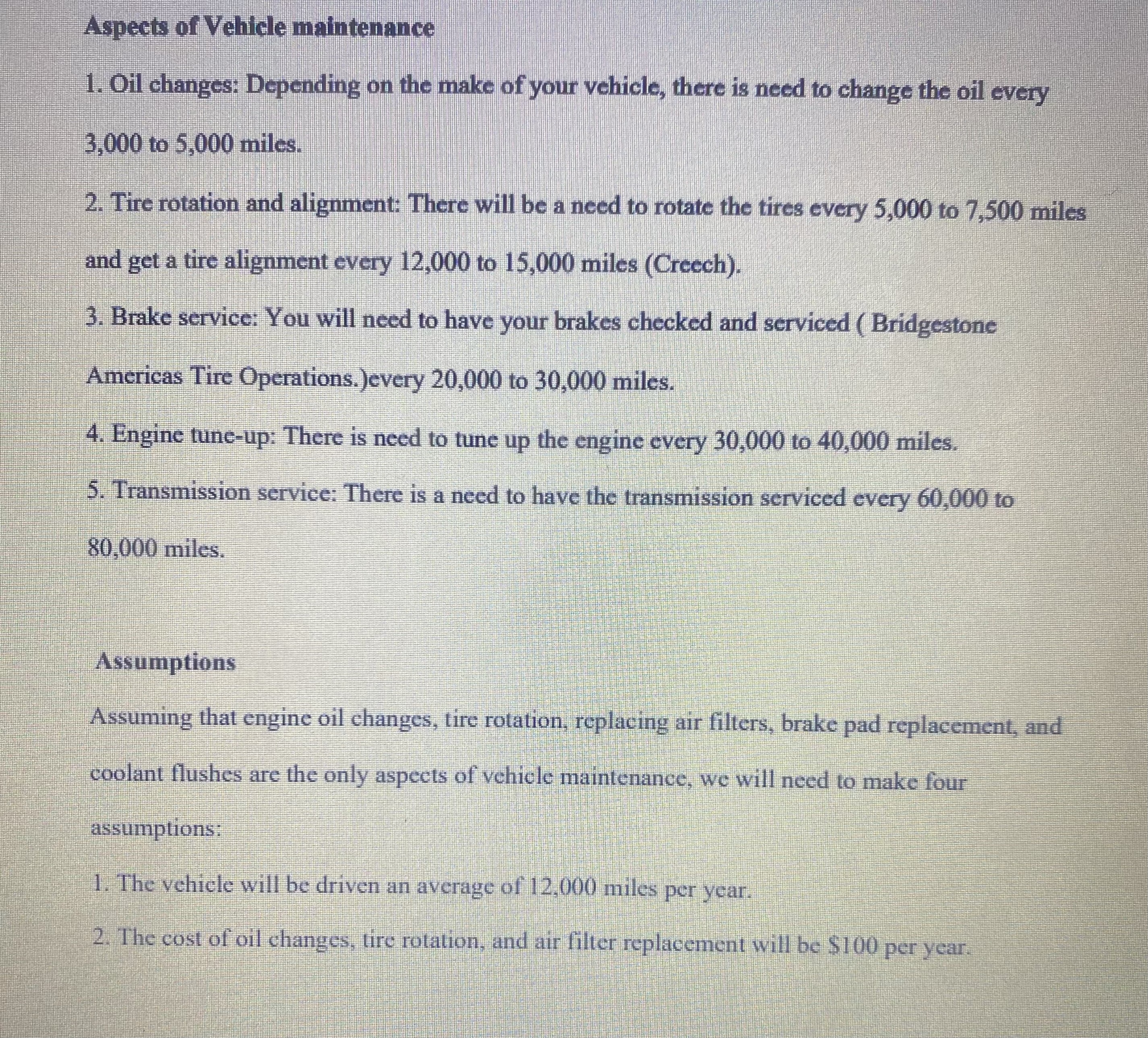 3. The cost of brake pad replacement will be $300