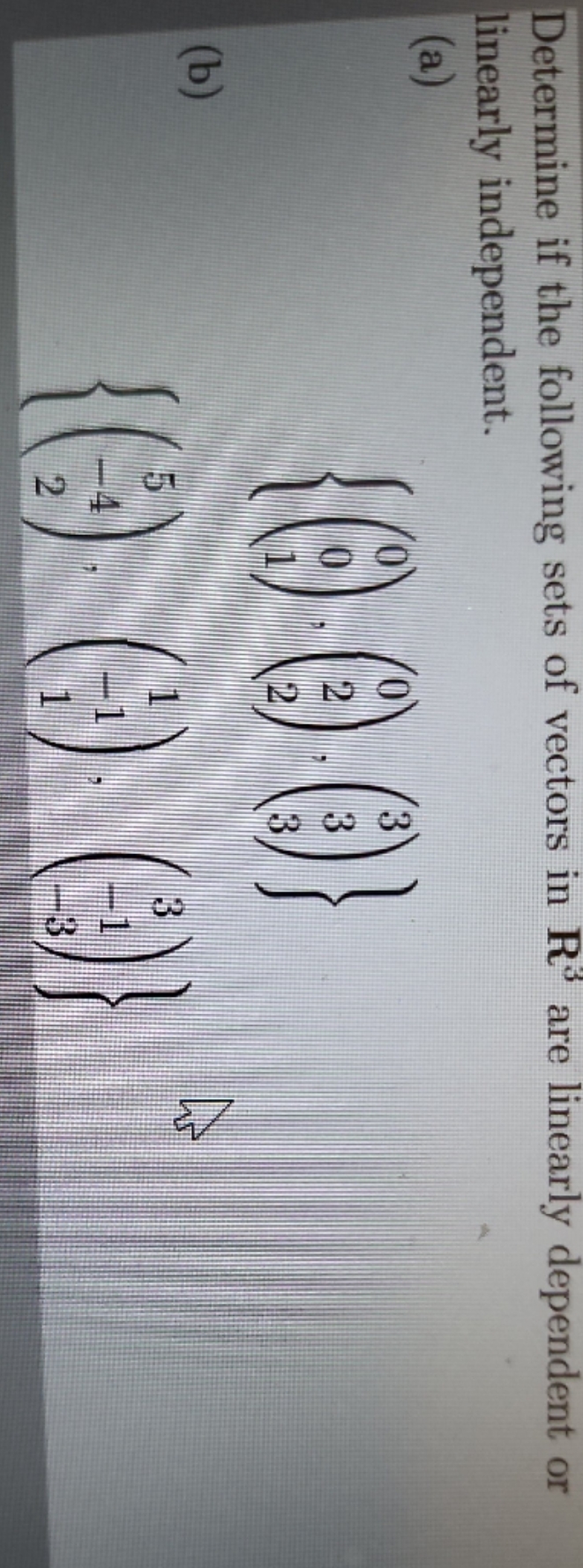 help with the question Determine if the following