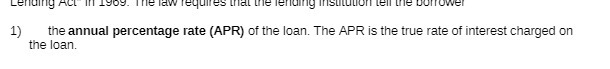Lending Act In 1903. The law requires that the