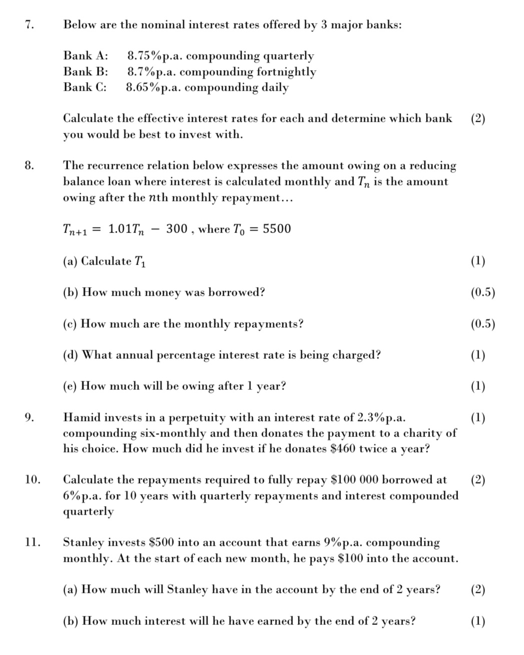 can someone solve these please ? 10. 11. Below