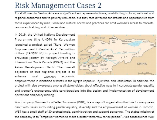 Risk Management Cases 2 Rural Women in Central