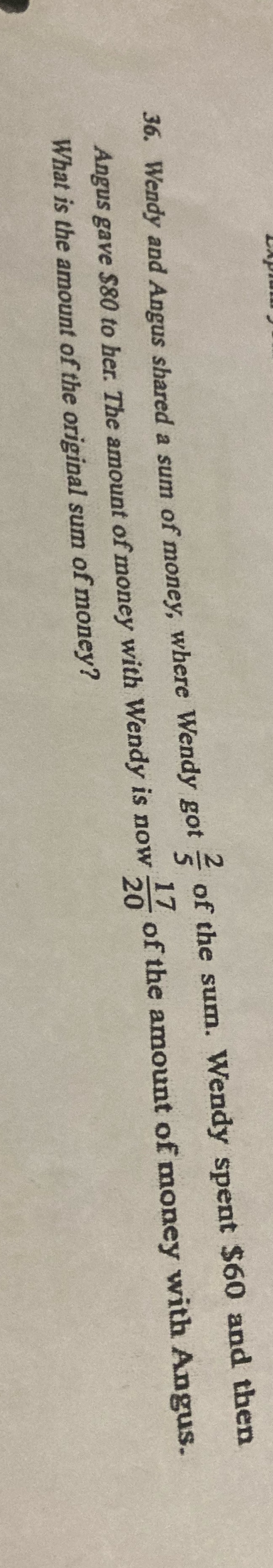Can't use simultaneous equation, can only use