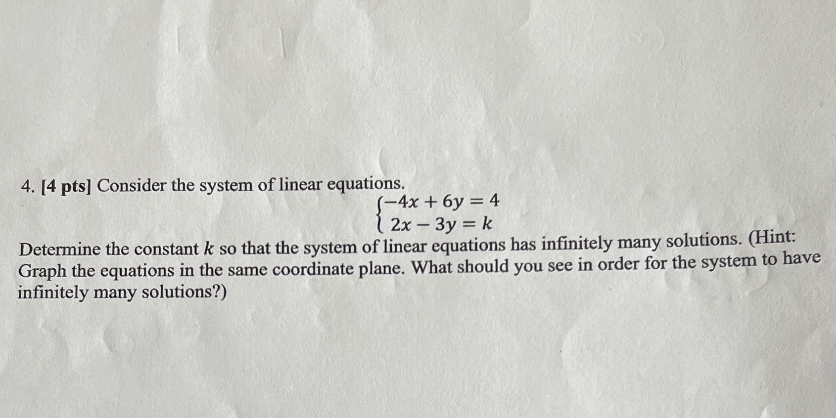 How would I solve this problem? 4. [4 pts]