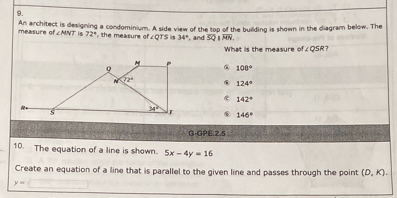 9 An architect is designing a condominium. A side