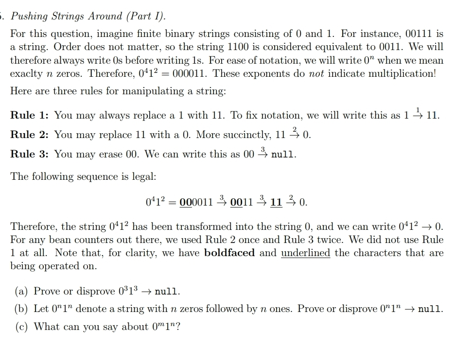 i. Pushing Strings Around (Part I). For this