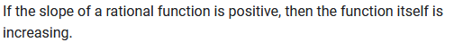 True or False 1. \fIf the slope of a rational