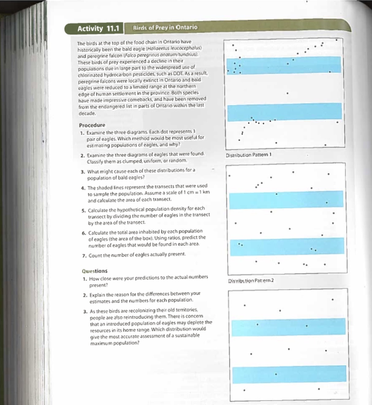 Activity 11.1 Birds of Prey in Ontario The birds